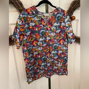 Cherokee Scrub Top Short Sleeve Size Women's XL